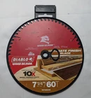 Diablo 7- " Tooth Ultimate Finish Wood Demon Carbide Saw Blade Tools D0760UXR New. Price: $21.89.