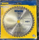 Irwin Classic 15230ZR 7-1/4"/40T General Purpose Circular Saw Blade New Sealed. Price: $6.50.