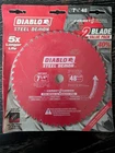 Diablo D0748CF 7-1/4 X Tooth Ferrous Cutting Blade 2PACK New. Price: $58.99.