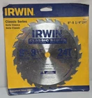 Irwin Classic Series 8"-8 1/4" 24T Circular Saw Blade 15150 New. Price: $24.20.