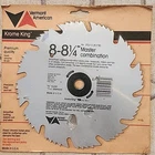 Vintage 1987 Vermont American 8"-8 1/4" Master Circular Saw No. 25213 Nip New. Price: $10.39.