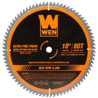 10" 80-TOOTH Carbide-tipped Woodworking Blade For Miter Saws And Table New. Price: $29.75.
