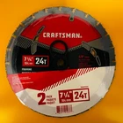 Brand New Craftsman Pack Framing 1/4" Tpi Circ. Saw Blades CMAS3725242. Price: $12.95.