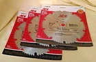 Saw Blade Set New 7 1/4" Steel 60 Teeth 23555 Arbor 5/8" Fine Cut Diamond K/o.. Price: $29.99.