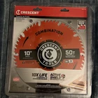 Crescent 10" X 50-TOOTH Combination Circular Saw Blade CSBCM-1050 New. Price: $20.94.