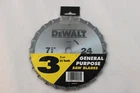 Dewalt DW3577 Carbide Circular Saw Blades Pack 1/4" Dia 24 Tooth 5/8" Arbor New. Price: $19.99.