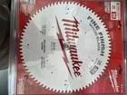 Milwaukee 48-40-1224 In. X Fine Finish Circular Saw Blade 80 Teeth New. Price: $37.50.