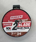 Pack Diablo 7-1/4 In. X 24-TOOTH Framing Circular Saw Blade Value New. Price: $29.50.