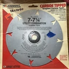 Vermont American C45714 8 Carbide Tipped Teeth Saw Blade 7-7 1/4" New. Price: $8.25.