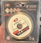 King Diamond Tile Pro 4" Saw Blade For Porcelain Ceramic Marble Open. Price: $18.97.
