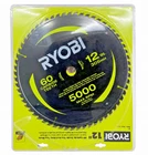 Ryobi A181202 Wood Miter Saw Blade, 60 Carbide Teeth Thin Kerf, Arbor New Open. Price: $29.99.