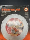 Black & Decker Blade Pack 1/4" Circular Saw 73-300 Crosscut Plywood Rip New. Price: $13.99.