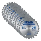 Irwin 25130 Classic Series Circular Saw Blade 24T 7-1/4 (pack Of 10) New. Price: $53.65.