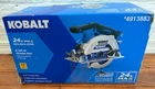 Kobalt 24V Max Brushless Cordless 6-1/2" Circular Saw Tool Only KCS124B-03 Open. Price: $97.30.