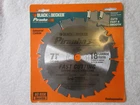 Black & Decker 18 Carbide Tooth Piranha Circular Saw Blade 7-1/4" Diameter New. Price: $11.99.