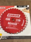 Diablo D0632GP 6-1/2" X Tooth Wood & Metal Carbide Saw Blade New. Price: $22.99.