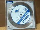 Kobalt 10-IN Wet Continuous Rim Circular Porcelain Tile Diamond Saw Blade New. Price: $39.99.