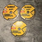 3 - Dewalt Xp DW4750M Metal Cutting Wheels 4.5 7/8" Diamond Arbor New. Price: $29.00.