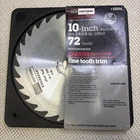 Craftsman 10" 72 Tooth Carbide Tipped Circular Saw Blade New. Price: $25.00.