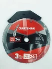 3-PACK Craftsman 7-1/4-INCH Circular Saw Blade, 24-TOOTH Carbide New. Price: $14.85.