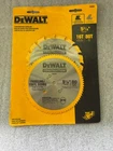 Dewalt DW9064 5 3/8" 16T 80T Construction Circular Saw Blade Combo Pack New. Price: $32.00.