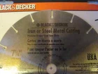 Precision Ground Black & Decker 7 1/4" Iron Or Steel Metal Cutting Saw Blade New. Price: $21.00.