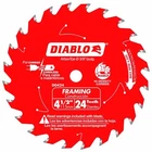 Diablo D0424X 4-1/2" Tooth Framing Trim Saw Blade New. Price: $24.96.