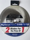 2 Avantipro 7-1/4 In. X 140 Teeth Plywood Circular Saw Blades New. Price: $29.99.