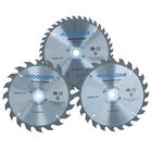 3PC 190MM Tct Circular Saw Blades 20 / 24 And 40 Teeth Inc Adapter Rings TE522 New. Price: $39.21.