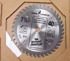 Vermont American 27250 7-1/4" 40T King Carbide Saw Blade New. Price: $10.00.