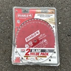 Diablo 10 General Purpose Wood Circular Saw 40T -2-BLADE Value Pack New. Price: $49.99.