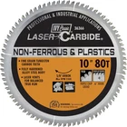 36366 Laser Carbide 10-INCH 80 Tooth Non-ferrous Cutting Circular Saw Blade With New. Price: $118.13.