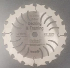 Two (2) Freud Saw Blades For Decking & Framing 7-71/4" TK103 16T 5/8" Bore Open. Price: $30.00.