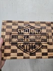 Harley Davidson Motor Cycle Banner Cutting Board Custom Laser Engraved New. Price: $60.00.
