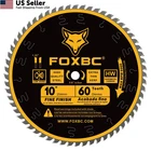 Foxbc 10 Inch Thin Kerf Fine Finish Crosscut Table Saw Blade, 60-TOOTH Black New. Price: $41.16.
