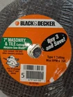 Black & Decker 7" Masonry Blade Rpm 8,700 For Circular Saws New. Price: $18.99.