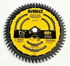 Dewalt 7-1/4 Carbide Tipped Circular Saw Finish Blades Tooth DWA171460 New. Price: $19.99.