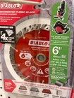 Diablo DMADST0600 6" Diamond Segmented Turbo Cut-off Discs For Masonry New. Price: $34.99.