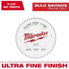 7-1/4 In. X 60-TOOTH Carbide Ultra Fine Finish Circular Saw Blade New. Price: $19.46.