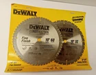 Dewalt DW3106PP 10" Carbide Tipped Saw Blades 32T And 60T Combination Pack New. Price: $30.00.