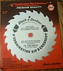 2X Black + Decker 73-108 Premium Combination Rip & Cross Cut Saw Blades 8"/22T New. Price: $24.00.