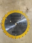 Dewalt DW9066 5 1/2" 24 Carbide Tooth Construction Blade New, Never Used Open. Price: $8.77.