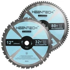 Keentech 12 Inch Miter Saw Blade 32T+ 80T Combo By 1" Bore, Fine Finish For W... New. Price: $49.09.