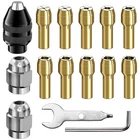 Keyless Chuck Set Brass Collets 15PCS 0.83.2MM Rotary Tool Accessory For Dremel New. Price: $20.99.