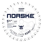 Norske NCSBT005 Thin Kerf Ripping & Crosscutting Saw Blade, 5-3/8" X 30T New. Price: $11.21.