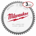 Milwaukee 48-40-4260 10" 50T Metal Circular Saw Blades, 5/8" Arbor (3PACK) New. Price: $190.41.