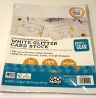 Pen & Gear Diamond Print Glitter White Card Stock Scrapbook 55250 Craft 10CT New. Price: $12.99.