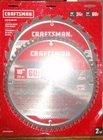 Craftsman Saw Blade Set 10" 24T/60T-#CMAS210CMB--PACK Of New. Price: $32.00.