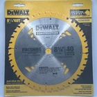 Dewalt DW3184 8-1/4" 40T Carbide Saw Blade Crosscut Finishing 5/8"G New. Price: $22.99.