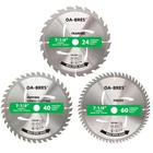 3PACK Combo Inch Circular Saw Blades 7-1/4" 24T & 40T 60T, Silver New. Price: $24.44.